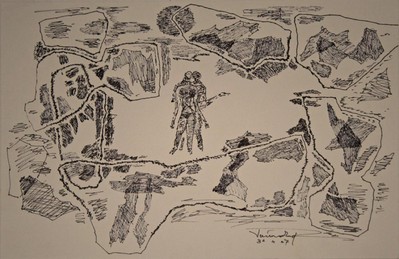 Untitled (Figures in landscape)