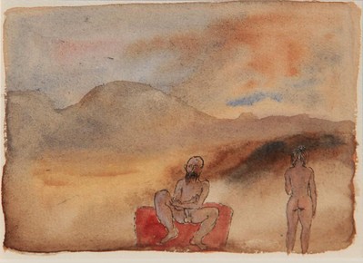 Untitled (Man and woman in landscape)