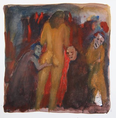 Untitled (men groping woman)